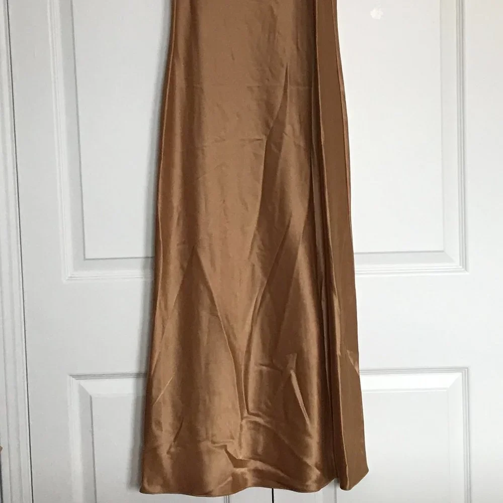 ⚡️SOLD ON EBAY⚡️Theory Telson Bronze Flat Sateen Dress (NWT) - Picture 9 of 13